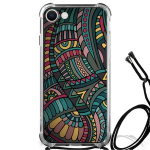 iPhone SE 2022 | 2020 | 8 | 7 Doorzichtige Silicone Hoesje Aztec