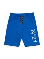 Nº21 Kids short en coton à logo imprimé - Bleu