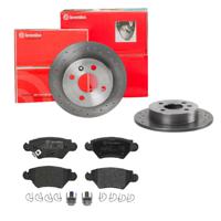 Remmenset, remschijf BREMBO, Remschijftype: Geperforeerd, Inbouwplaats: Achteras: , u.a. für Opel, Vauxhall, Chevrolet - thumbnail