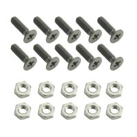 Adam Hall M3x10mm boutje met moer (10 stuks)