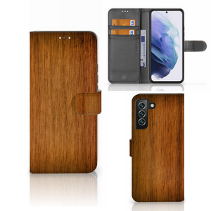 Samsung Galaxy S22 Plus Book Style Case Donker Hout