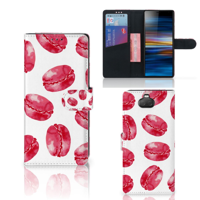 Sony Xperia 10 Plus Book Cover Pink Macarons