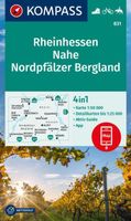 Wandelkaart 831 Rheinhessen - Nahe - Nordpfälzer Bergland | Kompass - thumbnail