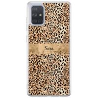 Samsung Galaxy A71 hoesje ontwerpen - Luipaard goud