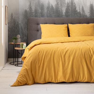 Fresh & Co Embossed Art Deco - Okergeel Dekbedovertrek 2-persoons (200 x 220 cm + 2 kussenslopen)
