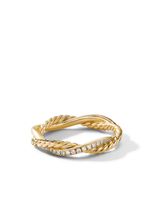 David Yurman bague Petite Infinity en or jaune 18ct sertie de diamants