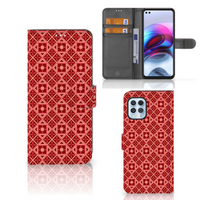 Motorola Moto G100 Telefoon Hoesje Batik Rood