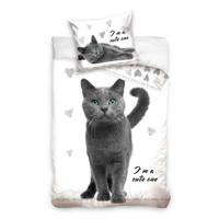 Dekbedovertrek Cute One - Grijs - 1-persoons 140x200 Cm