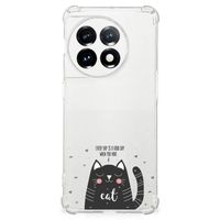 OnePlus 11 Stevig Bumper Hoesje Cat Good Day