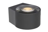 Lucide RAYEN - Wandspot / Wandlamp Badkamer - LED - 1x12W 3000K - IP65 - Zwart - thumbnail