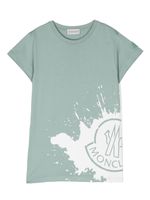 Moncler Enfant t-shirt à logo imprimé - Vert - thumbnail