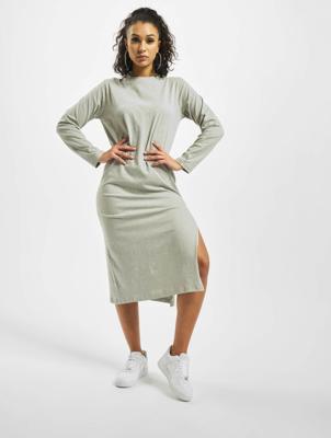 Missguided / jurk Basic Longsleeve T-Shirt Midi in grijs