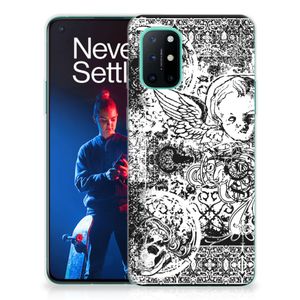 Silicone Back Case OnePlus 8T Skulls Angel