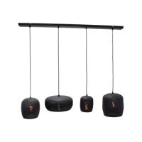 Urban Interiors Hanglamp Fez 4-lamps - Zwart - thumbnail