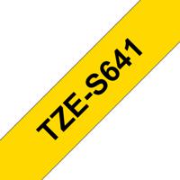 Brother TZe-S641 Labeltape extra sterk klevend Tapekleur: Geel Tekstkleur: Zwart 18 mm 8 m - thumbnail