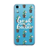 Cactus quote: iPhone XR Transparant Hoesje - thumbnail