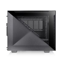 Thermaltake Divider 200 TG Air Black Micro-tower PC-behuizing Zwart 2 voorgeïnstalleerde ventilators, Zijvenster, Stoffilter - thumbnail