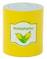 Mamamemo ingeblikt mais 6 cm hout geel/zilver