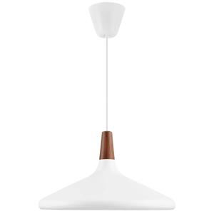 Hanglamp wit en hout 'Nori 39' E27 fitting 390mm DFTP