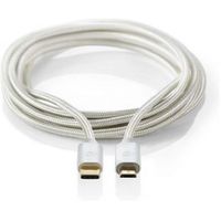 Kabel USB 2.0 | Type-C male - Micro-B male | 3,0 m | Aluminium - thumbnail