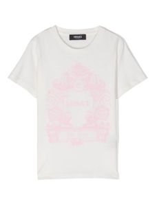 Versace Kids t-shirt en coton à logo imprimé - Blanc