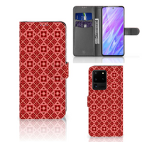 Samsung Galaxy S20 Ultra Telefoon Hoesje Batik Rood - thumbnail