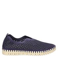 ILSE JACOBSEN HORNBÆK | Platte Dames Schoenen | Gerecycled Microfiber Slip-On Sneaker met Natuurlijk Rubber Anti-slip Zool | Tulip3275 | Navy | 41 EU