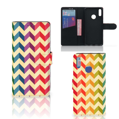 Huawei Y7 Pro | Y7 Prime (2019) Telefoon Hoesje Zigzag Multi Color Huawei Y7 Pro | Y7 Prime (2019) Telefoon Hoesje Zigzag Multi Color