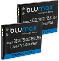 2x Blumax batterij compatibel met Siemens Gigaset 3,7V / 830mAh Li-ion vervangt SL400H / SL78H