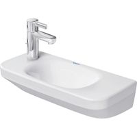 Duravit DuraStyle fontein met overloop 1 kraangat rechts 50x22cm wit 0713500008 - thumbnail