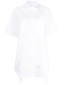 Thom Browne robe-chemise courte en popeline - Blanc