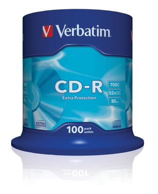 Verbatim 43411 CD-R 80 disc 700 MB 100 stuk(s) Spindel