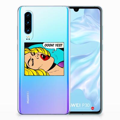 Huawei P30 Silicone Back Cover Popart Oh Yes Huawei P30 Silicone Back Cover Popart Oh Yes