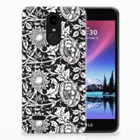 LG K4 (2017) TPU Case Black Flowers