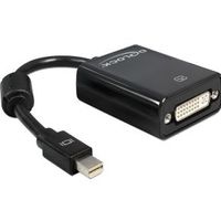 DeLOCK Adapter mini Displayport 0,18 m mini Displayport 20-pin M DVI-I 24+5 FM Zwart - thumbnail