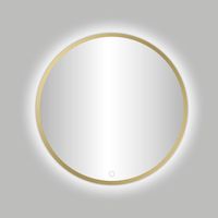 Badkamerspiegel Best Design Venetië Nancy LED Verlichting 60x60 cm Rond Mat Goud