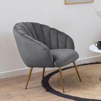 Bendt Fauteuil Karoline Velvet / Gold - thumbnail