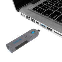 LogiLink USB PORT LOCK, 1 KEY USB-A-poortslot Zilver, Blauw Incl. 1 sleutel - thumbnail