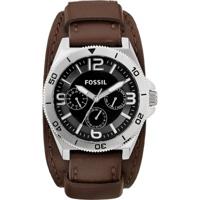 Horlogeband Fossil BQ1718 Onderliggend Leder Bruin 22mm - thumbnail