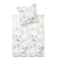 Beddengoedset van fijn bio-flanel, 2-dlg, salie-natuur 80 × 80 + 155 × 220 cm