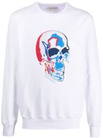 Alexander McQueen sweat en coton à imprimé tête de mort - Blanc - thumbnail