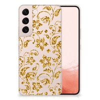 Samsung Galaxy S22 TPU Case Gouden Bloemen