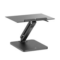 Maclean Bureaustandaard voor Monitor of Laptop | In Hoogte Verstelbaar 105–325 mm | Gasveermechanisme | Kantelbaar 0 tot -45° | Ergonomisch & Ruimtebesparend | Stabiel | Zwart