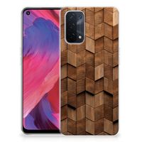 Bumper Hoesje voor OPPO A93 5G Wooden Cubes - thumbnail