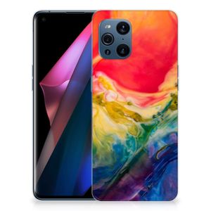 Hoesje maken OPPO Find X3 | X3 Pro Watercolor Dark