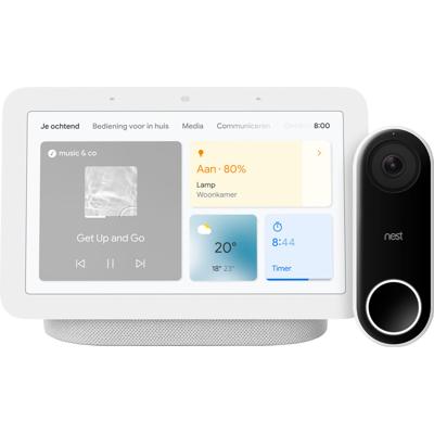 Google Nest Hello + Nest Hub 2 Chalk