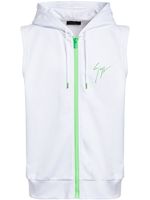 Giuseppe Zanotti hoodie LR-41 à design sans manches - Blanc