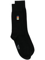 Paul Smith Signature Stripe-embroidered socks - Noir