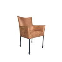 Livingfurn - Eetkamerstoel Valerie Rodeo Cognac - 1 stuk - thumbnail