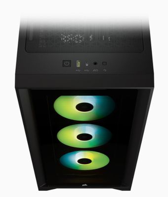 Corsair iCUE 4000X RGB Midi-tower PC-behuizing Zwart